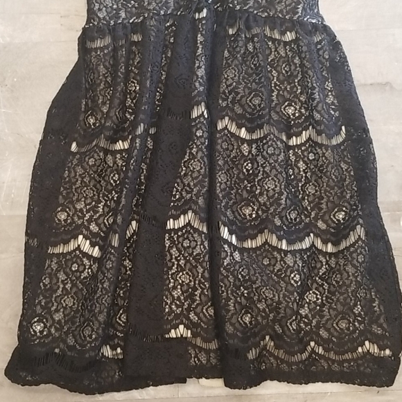 💕AUDREY 3+1💕 Black Lace Halter Dress - Boho Medium M - Picture 4 of 6